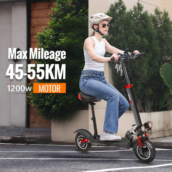 1200W Electric Scooter for Adults,48V21AH,37 Mile Max Range,34MPH Top Speed,11" Off-Road Tires
