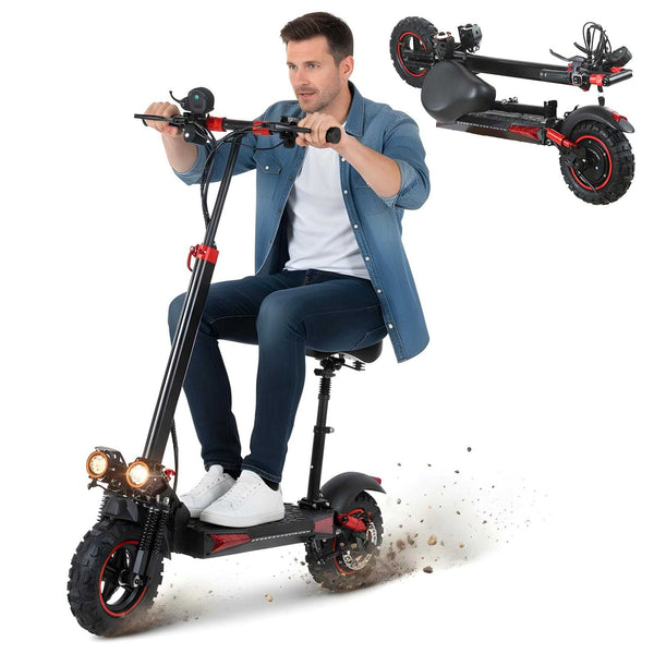 1200W Electric Scooter for Adults,48V21AH,37 Mile Max Range,34MPH Top Speed,11" Off-Road Tires