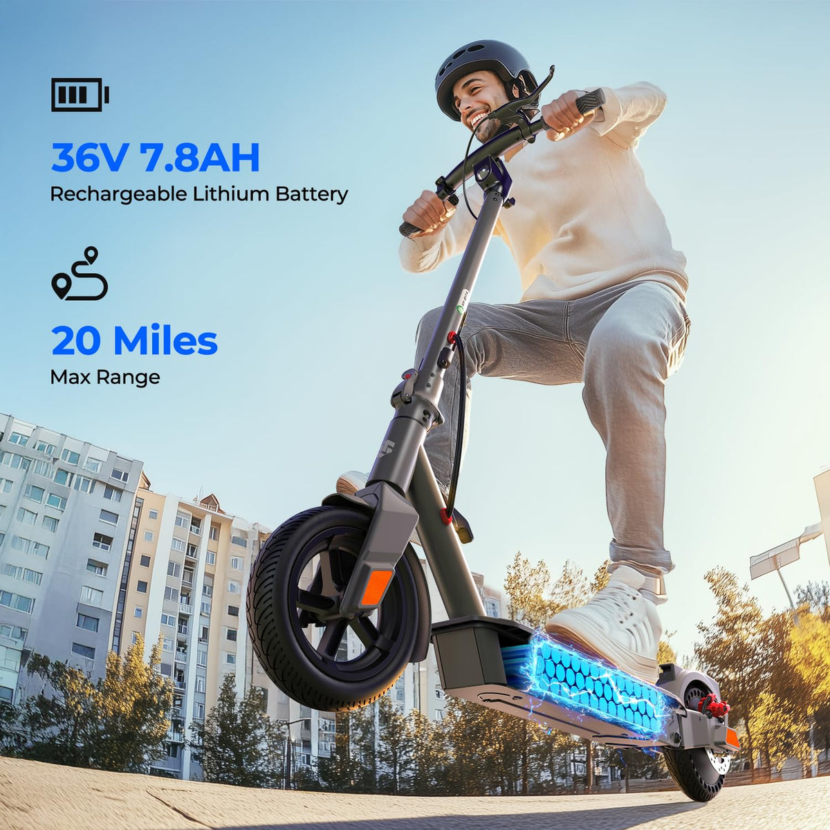 Electric Scooter for Adult,Free skateboard seat included